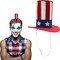 Novelties Mini Felt Patriotic Tall Uncle Sam USA Top Hat 4th of July Costume Accessory